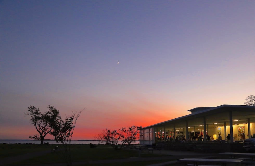 Sherwood Island Pavilion at sunset - photo by Jarret Liotta